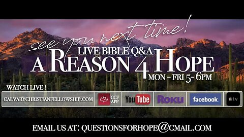 A Reason 4 Hope Bible Q&A - Prophecy Update, False Prophets, and Micaiah