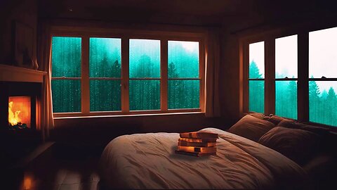Enjoy This Peaceful Cozy Room With The Sound Of Rain And Fireplace
