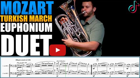 Mozart "Turkish March." Euphonium Duet - Matonizz. DO NOT PLAY ALONG! Nr.3