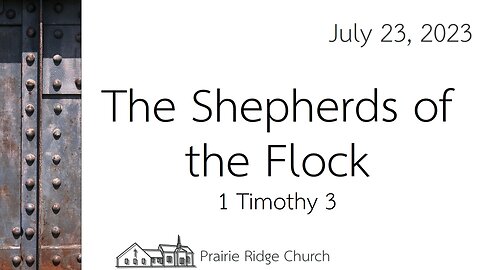 The Shepherds of the Flock - 1 Timothy 3