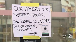 Baltimore bakery burglarized, impacting customer orders
