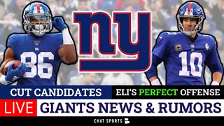 Giants News, Rumors, Cut Candidates Ft. Darius Slayton, Eli Manning Names His PERFECT Offense | LIVE