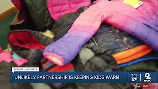 Unlikely partnership working to keep kids warm