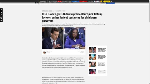 Sen. Josh Hawley Criticized Judge Ketanji Brown Jackson For Child Sex Offense Sentencing