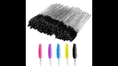 GoWorth 400 PCS Disposable Eyelash Mascara Brushes Makeup Brush Wands Applicator Makeup Kits (R...