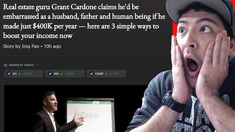Grant Cardone CLAIMS He'd Be Embarrassed To Make $400K Per Year