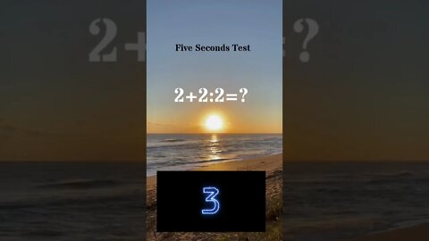 FIVE SECONDS MATH TEST | SHORTS