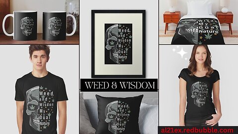 WEED AND WISDOM MY DUAL NATURE | WEED LOVERS | CANNABIS | WEED T-SHIRTS