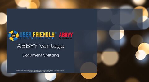 ABBYY Vantage Video – Document Splitting