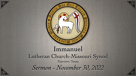 Sermon - November 30, 2022