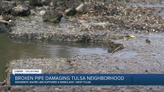 Broken Pipe Damaging Tulsa Neighborhood