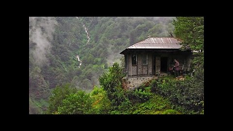 100 Year Old Abandoned Village House - Bread making in chipped stone - Primitive water mill