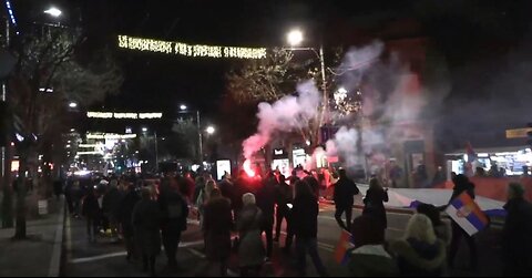 Protests in Belgrade / Serbia as tensions run high between Serbia and Kosovo - 16.12.2022