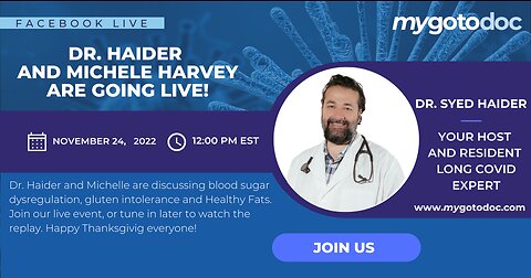 Blood Sugar Dysregulation, Gluten Intolerance and Healthy Fats. Lifestyle as medicine episode 4 with Dr. Haider and Michelle Harvey