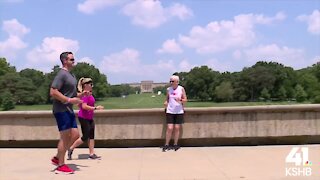 Race walking with Lindsay Shively and Taylor Hemness