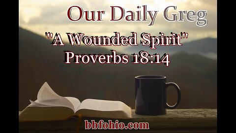 517 A Wounded Spirit (Proverbs 18:14) Our Daily Greg