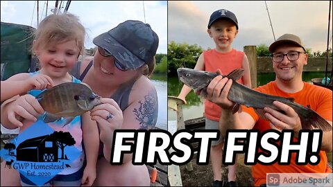 They caught their FIRST fish! Bass, Bluegill, and Catfish with Family & Friends