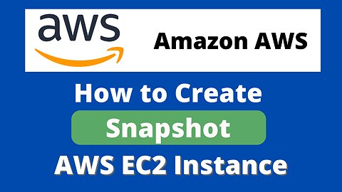 How to take Amazon EC2 instance snapshot