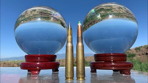 50 BMGs SLAP and Raufoss Rounds vs 9" Glass Balls