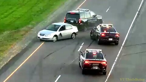 Sexual assault suspect armed with knife leads police on relentless chase through highway median