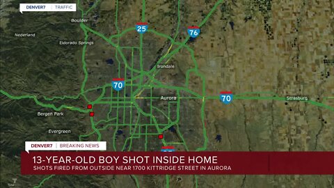 Aurora police search for suspect in shooting of 13-year-old boy inside his Aurora home Thursday morning