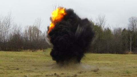 Awesome close-up view of C4 explosion