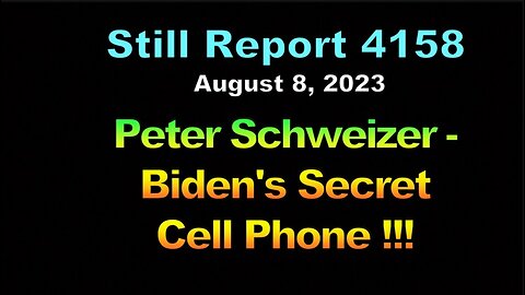 Peter Schweizer – Biden’s Secret Cell Phone !!! 4158