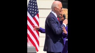 Jill Biden Corrects Confused Joe As He Speak With His Back To Wounded Warriors