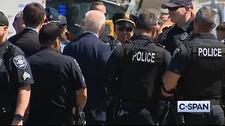 Biden Spends 50 Seconds With Police And Leaves