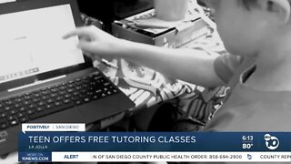 La Jolla teen offers free tutoring classes