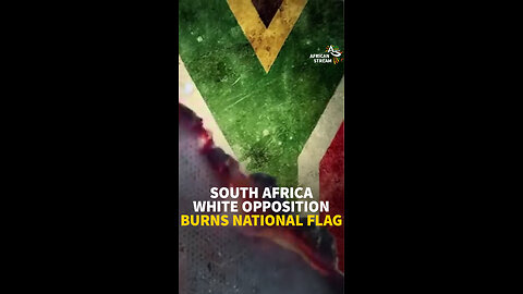 SOUTH AFRICA WHITE OPPOSITION BURNS NATIONAL FLAG