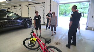 13-year-old boy hurt by hit-skip driver gets new bike from Reminderville police