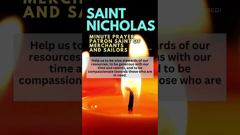 MINUTE PRAYER | Grant Us Abundance: A Prayer to St. Nicholas #unitedstates #shortsprayer