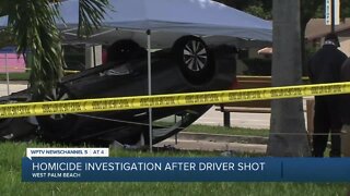 Shooting victim crashes car in West Palm Beach, dies at hospital