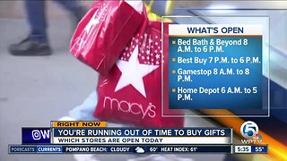 Which stores are open on Christmas Eve?