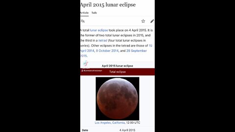 BLOOD MOON IN 2014-2015. See comment.