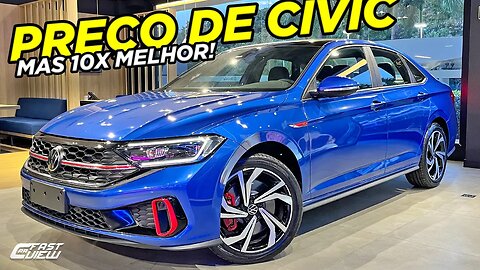 NOVO VOLKSWAGEN JETTA GLI 2023 +BARATO, POTENTE E BONITO QUE CIVIC HÍBRIDO É A MELHOR OPÇÃO DE SEDAN