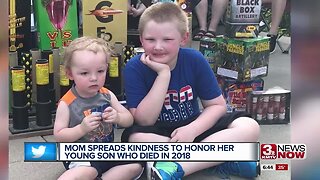 Mom spreads kindness to honor her young son who died in 2018