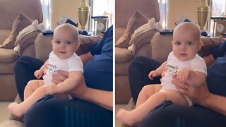 Eight-month-old Baby Says 'Bye-bye' For The First Time