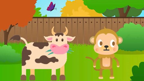 Shorts Shortsbetter funny English joke cow monkey question answer comedy green animal farm animation