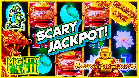 DON'T BE AFRAID! EPIC SCARY BIG JACKPOT! Dragon Link Happy and Prosperous VS Mighty Cash Flies Slot