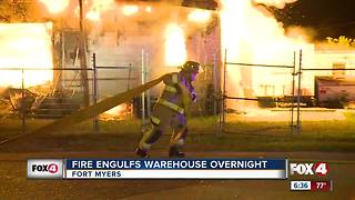 Raging fire destroys Fort Myers warehouse