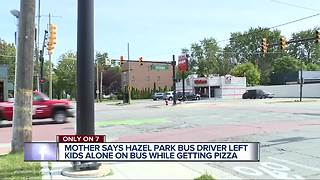 Mother says Hazel Park bus driver left kids alone on bus while getting food