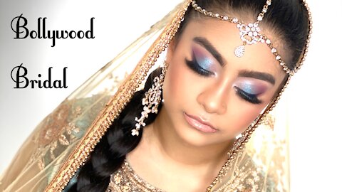 BOLLYWOOD INSPIRED MEHNDI BRIDAL MAKEUP TUTORIAL | How to create a flawless bridal | ShahenaMUA