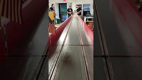 Couple slow motion Slot Car Drag Passes. Willys vs Van and a a Pro Mod Pair Off