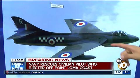 Pilot ejects 80 miles off the coast of Point Loma