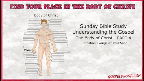 Find your part of the Body of Christ - Part 4 of "Understanding the Gospel" bible study video set