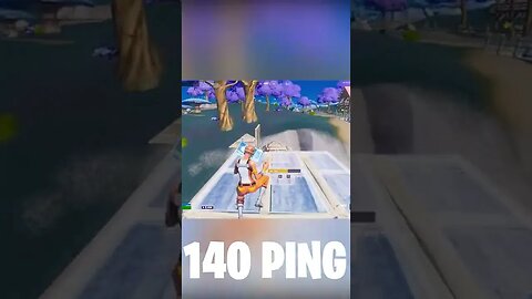 I CLIPPED HIM ON HIGH PING! (140 PING) #Fortnite #Shorts #High Ping