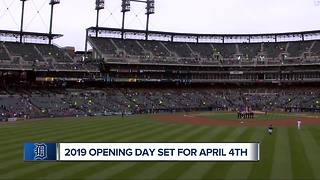 Tigers Opening Day 2019 set for April 4