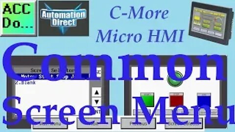 C-More Micro HMI Common Screen Menu